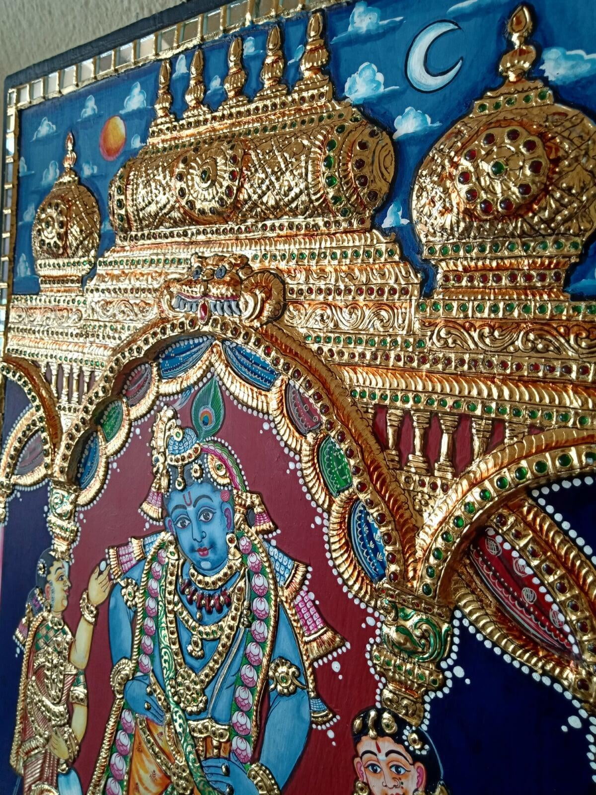 What is the unique feature of Tanjore paintings?